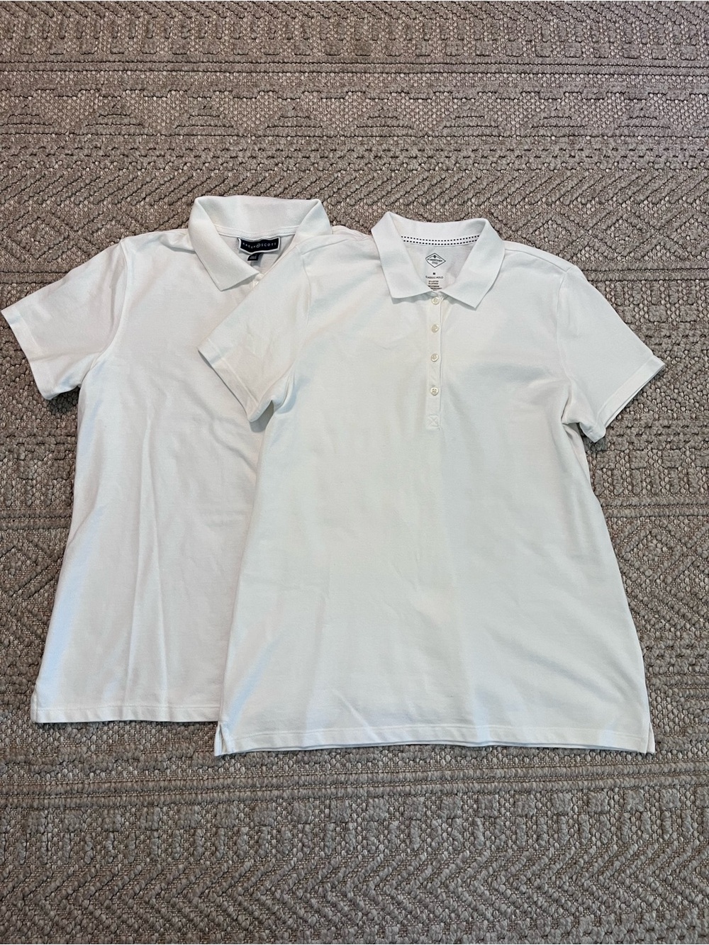 2 White Polo Shirts